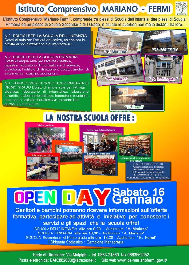Open Day all'Istituto Comprensivo "MarianoFermi" AndriaApp